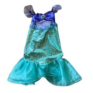 Disney The Little Mermaid Ariel Green Mermaid Play Dress Outfit Child Size 4-6x